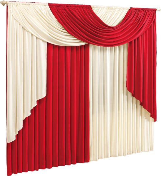 Cortina De Londres 3 00 X 2 80 Para Sala E Quarto:vermelhopalha