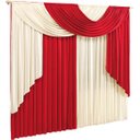 Ver imagem 1 de Cortina De Londres 3 00 X 2 80 Para Sala E Quarto:vermelhopalha