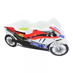 Mini Cama Moto Ninja Totalmente Estofada - Cor Branca - 4