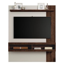 Painel Suspenso Norton 1.5 para TV 55" Sala de Estar Marrom Havana Off White Caemmun - 1