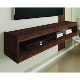 Painel Suspenso Norton 1.5 para TV 55" Sala de Estar Marrom Havana Off White Caemmun - 4