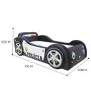 Ver imagem 7 de Mini Cama Baby Policia com Rodas Sobrepostas Totalmente Estofada - Cor Preta