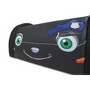 Ver imagem 4 de Mini Cama Baby Policia com Rodas Sobrepostas Totalmente Estofada - Cor Preta