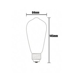 Lâmpada Retro Vintage ST64 Filamento Carbono 110v - 3