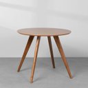 Ver imagem 6 de Conjunto Mesa Square Redonda Tampo Bétula 88cm 4 Cadeiras Eiffel - Branca