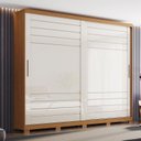 Ver mais imagens de Guarda Roupa Casal Cayman 2 Portas 6 Gavetas D337 com Armario Multiuso 2 Portas 3 Prateleiras B387 C