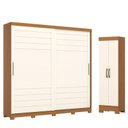 Ver imagem 1 de Guarda Roupa Casal Cayman 2 Portas 6 Gavetas D337 com Armario Multiuso 2 Portas 3 Prateleiras B387 C