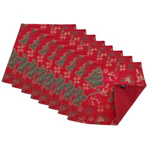 Jogo Americano Luxo Arvore de Natal Dupla face 8 UN