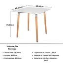 Ver imagem 6 de Conjunto Mesa de Jantar Quadrada Eiffel 80x80 Branca com 4 Cadeiras Roma com Braço - Cinza