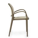 Ver imagem 4 de Conjunto Mesa de Jantar Quadrada Eiffel 80x80 Branca com 4 Cadeiras Roma com Braço - Cinza