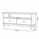 Ver imagem 7 de Kit Rack para Sala 140cm com Aparador Rústico 132cm Madeira Maciça Lira M06 Carvalho Fosco - Lyam de
