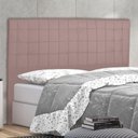 Ver imagem 1 de Cabeceira Cama Box Casal Paris Slim 140 Cm Suede Rose