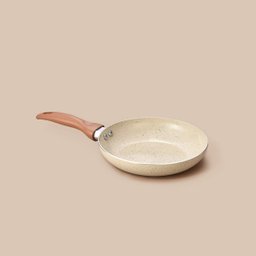 Frigideira Antiaderente 20cm de Ceramica e Aluminio Bege - Oikos - 2