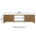 Ver imagem 4 de Rack para Tv até 75 Polegadas Madesa Metz 180 Cm 2 Portas - Rustic/branco