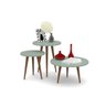 Conjunto de Mesas Centro/Lateral/Apoio Legs Verde Bellagio - Patrimar Móveis - 1