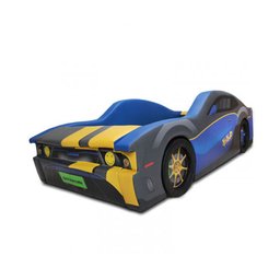Cama Carro Smile Solteiro Estofada - Cor Azul - 5