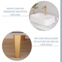 Ver mais imagens de Gabinete para Banheiro 90cm com 1 Porta 1 Gaveta e Cuba de Sobrepor Riviera Cinza/Platina