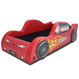 Cama Carro Street Solteiro Estofada - Cor Vermelha - 2
