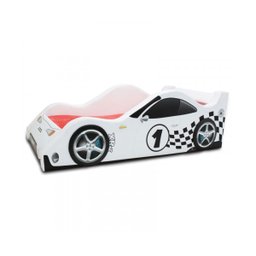 Cama Carro Solteiro Xr4 Estofada com Aerofólio Traseiro - Cor Branca - 4