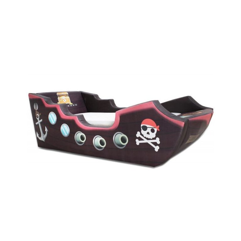 Cama Infantil Pirata Totalmente Estofada - Cor Marrom