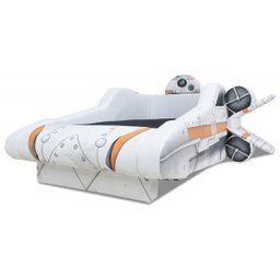 Cama Nave X Wing Infantil Estofada - Cor Branca - 3