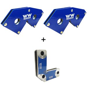 2 ESQUADROS MAGNETICOS PARA SOLDA 18KG + ESQUADRO 7KG