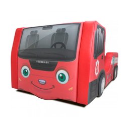 Cama Bombeiro Infantil com Rodas Sobrepostas - Cor Vermelha - 4