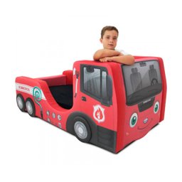 Cama Bombeiro Infantil com Rodas Sobrepostas - Cor Vermelha - 5