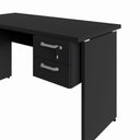 Ver imagem 4 de Mesa Escrivaninha Retangular 135cm x 60cm Tampo 30mm com Gaveteiro 2 Gavetas F5 Office Cor:Preto