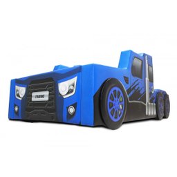 Cama Carro Solteiro Falcon Estofada - Cor Azul - 4