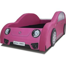 Cama Carro Nb Nina Solteiro Estofada - Cor Pink - 3