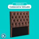 Ver imagem 5 de Cabeceira Estofada Solteiro Luna Nature Veludo Cafe 88x136