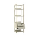Ver imagem 3 de Estante P/ Livros Industrial Olivar 2 Gavetas 5 Prateleiras 54cm - Off White