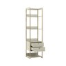 Estante P/ Livros Industrial Olivar 2 Gavetas 5 Prateleiras 54cm - Off White - 3