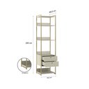 Ver imagem 4 de Estante P/ Livros Industrial Olivar 2 Gavetas 5 Prateleiras 54cm - Off White