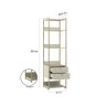 Estante P/ Livros Industrial Olivar 2 Gavetas 5 Prateleiras 54cm - Off White - 4