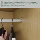 Ver imagem 7 de Guarda Roupa Casal 6 Portas 6 Gavetas 100% MDF Itália Plus Cinza/Jequitibá/Granizo
