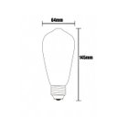 Ver imagem 4 de Kit 2 Lâmpadas Retro Vintage ST64 Filamento Carbono 110v