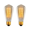 Ver imagem 1 de Kit 2 Lâmpadas Retro Vintage ST64 Filamento Carbono 110v
