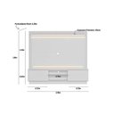 Ver imagem 6 de Estante P- Sala até 75 Pol Guararapes C- 2 Portas e Led 215x191cm Nature-off White - Linea