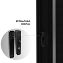 Ver imagem 3 de Porta de Alumínio Pivotante com Puxador de 1m Fechadura Digital 225cm X 130cm Lucasa Eccellente