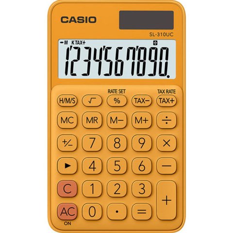 Calculadora Compacta Casio Sl-310uc-rg-n-dc - Laranja