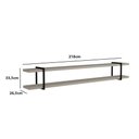 Ver imagem 3 de Prateleira Suspensa Multiuso Linha Smart 100% MDF 218cm Grigio com Preto