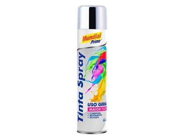 Tinta Spray Cromado Mundial Prime 400ml