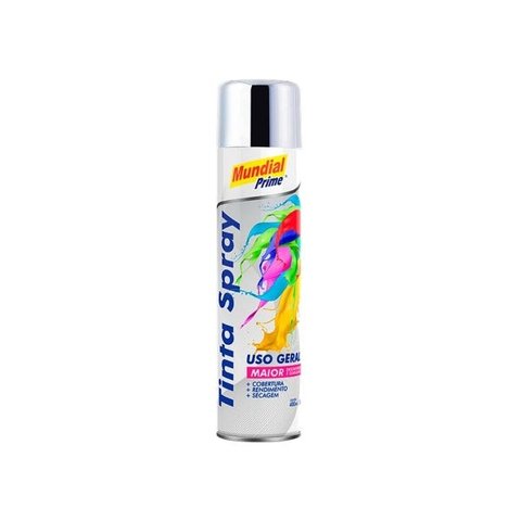 Tinta Spray Cromado Mundial Prime 400ml