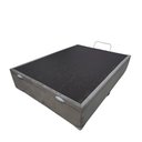 Ver imagem 1 de Base de Cama Box com Baú Viuva ou Casal em Suede - Cinza - Viuva