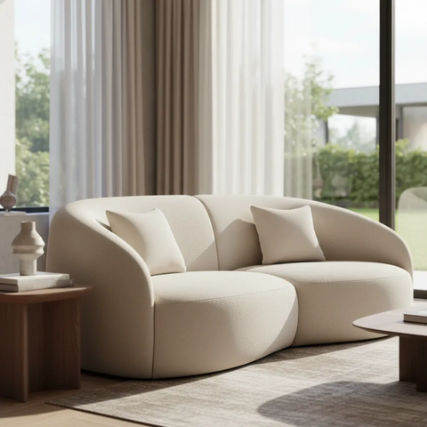 Sofá Sala Nuvem 190 cm Conforto Premium Decorativo Orgânico:Bege
