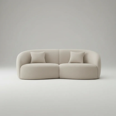 Sofá Sala Nuvem 190 Cm Conforto Premium Decorativo Orgânico:bege