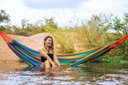 Ver imagem 3 de Rede de Dormir Nylon Amazonas Colorida impermeável
