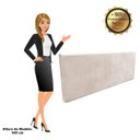 Ver imagem 4 de Cabeceira Painel Clean para Cama Box Casal 160 cm Suede Bege - D'Rossi